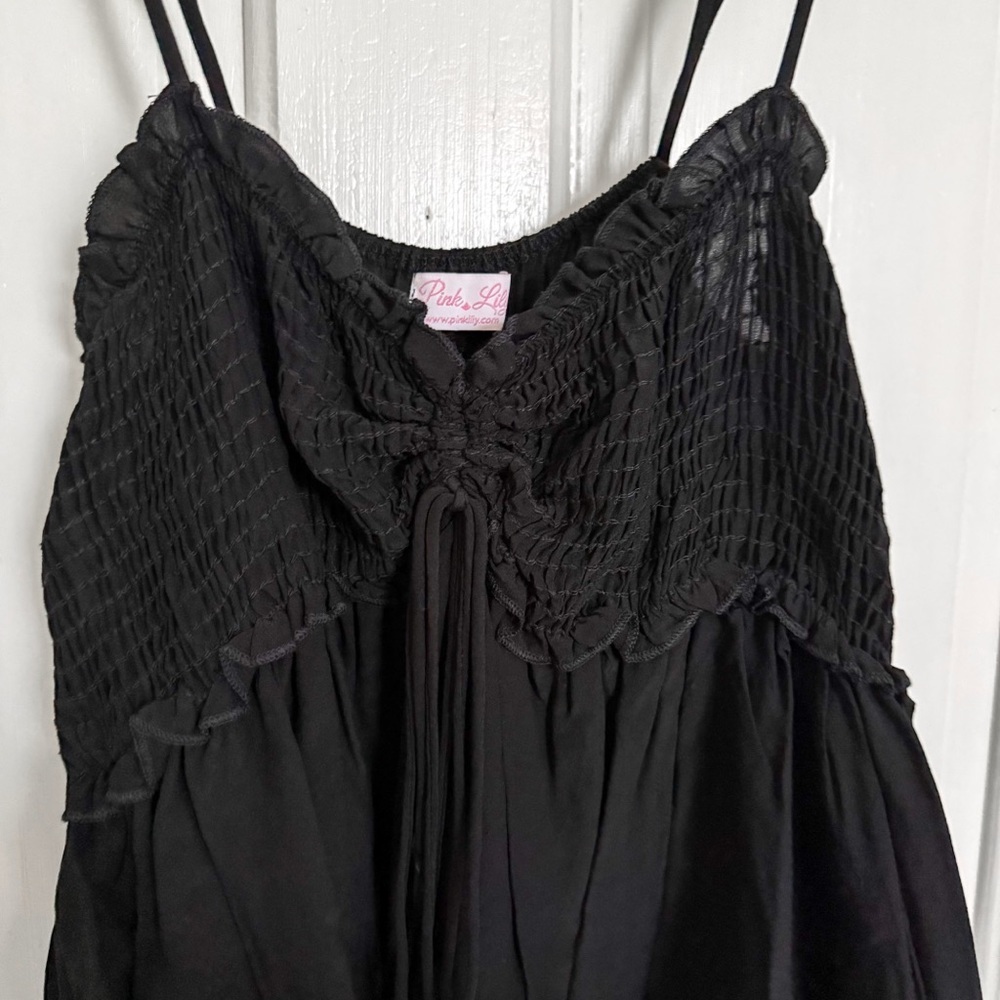 NWOT Pink Lily Smocked Tank Top - Picture 3 of 6